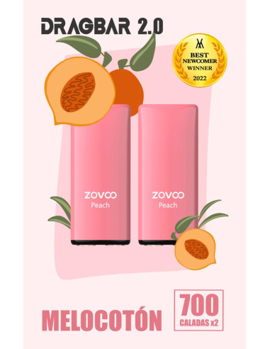 Dragbar 2.0 Zovoo - 2x Peach 20mg