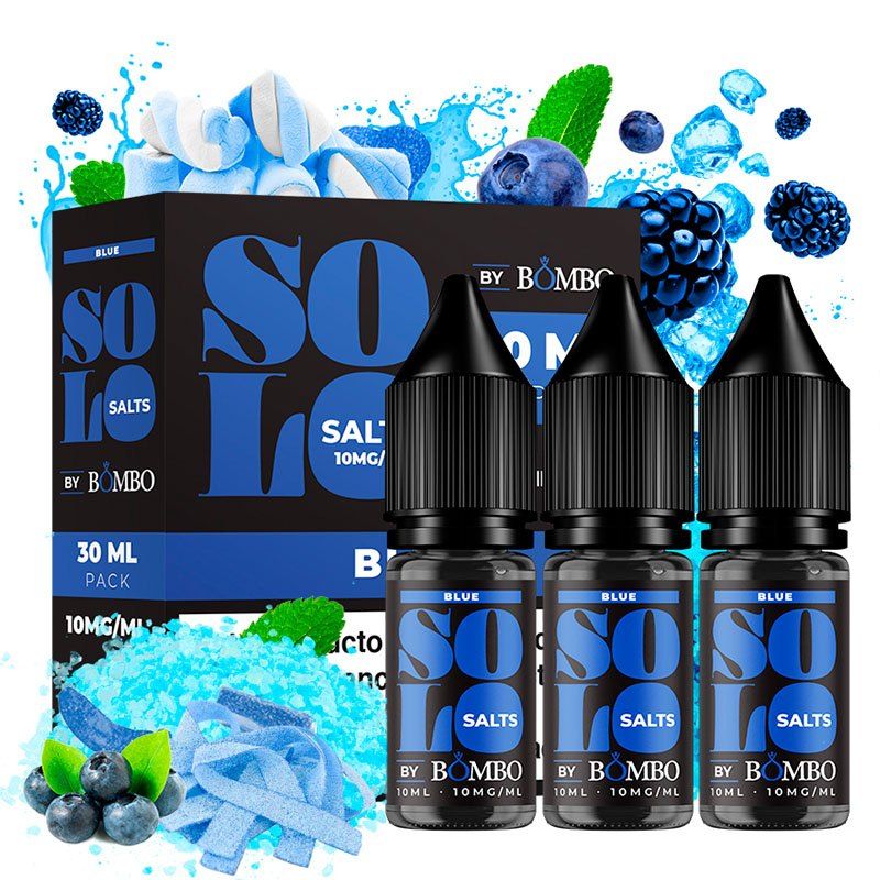 Blue Raspberry 3x10ml - Solo Salts by Bombo (20mg)