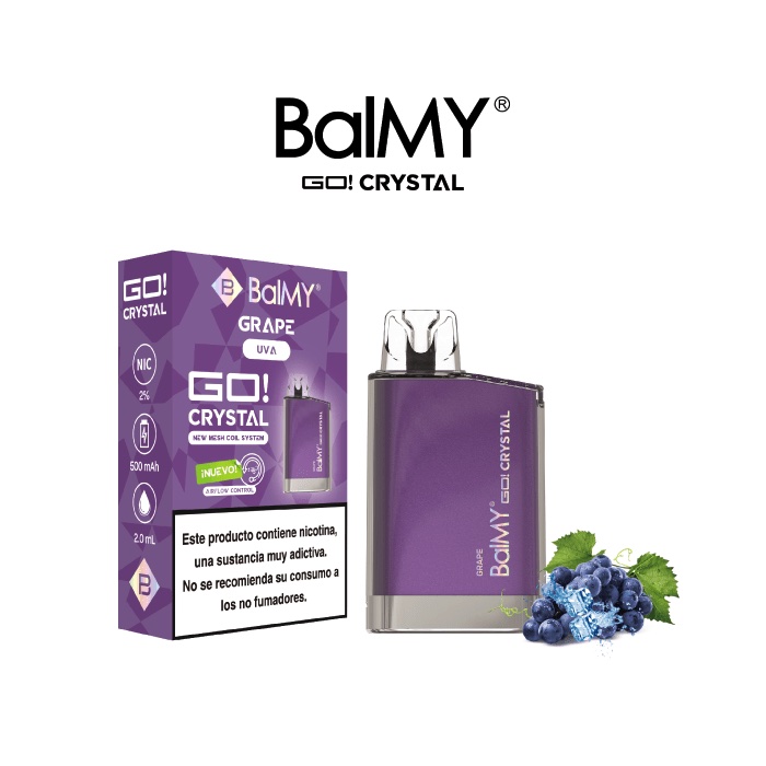 Pods Desechables BALMY Go Crystal - Uva