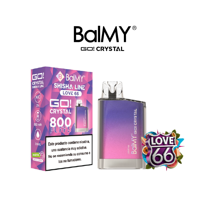 Pods Desechables BALMY Go Crystal - Love 66