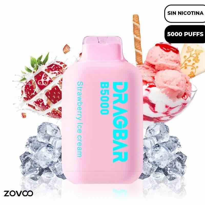 Pods Desechables Dragbar Zovoo B5000 - Strawberry Ice Cream (5000 caladas)