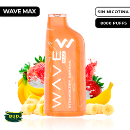 Bud Vape Wave Max – Pod desechable Strawberry Banana – 8000puffs