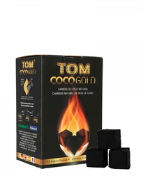 Carbón Tom Coco Gold 1kg (Bolsa transparente) - 25mm